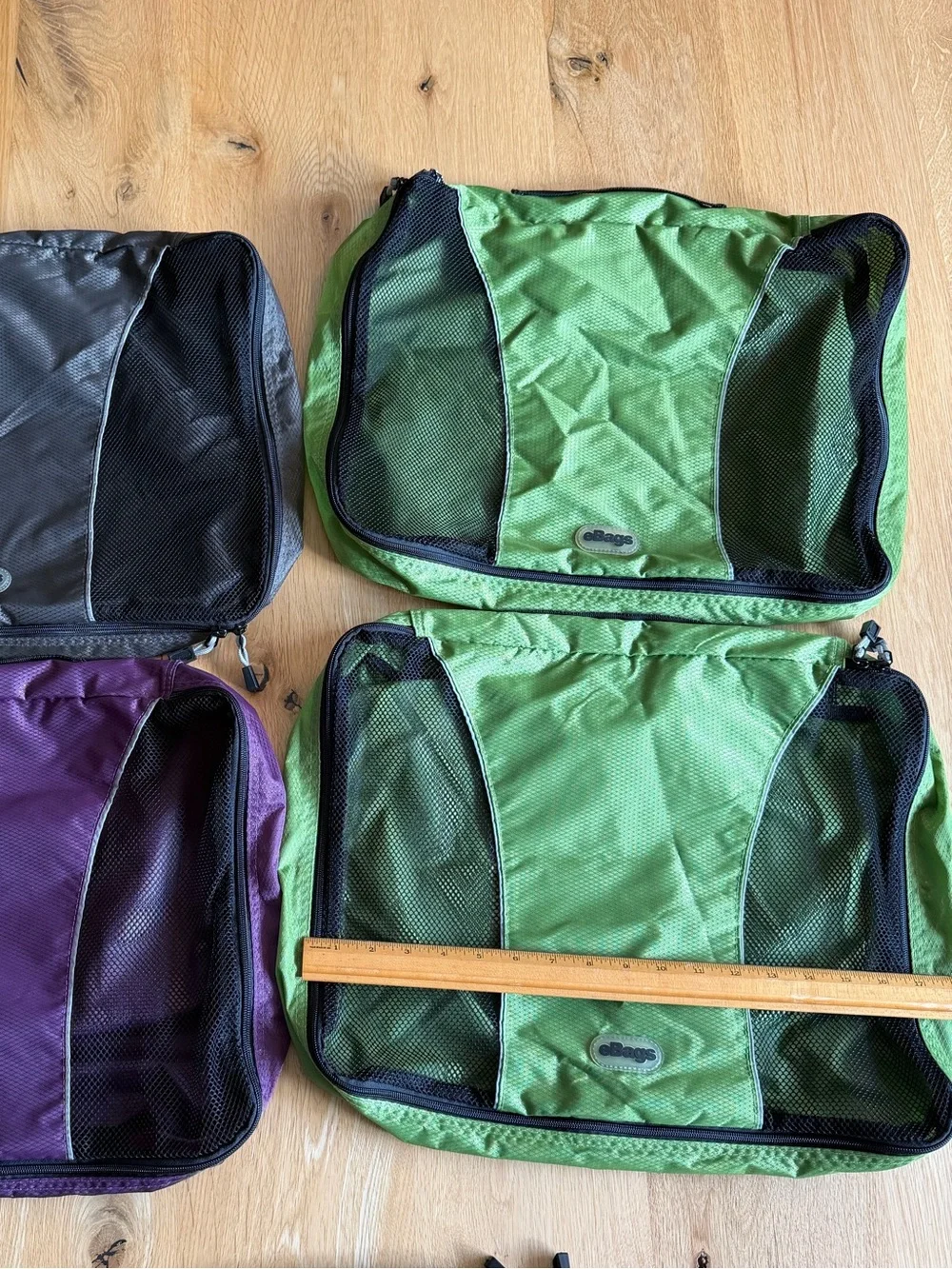 Lot of 10 eBags packing cubes in four sizes